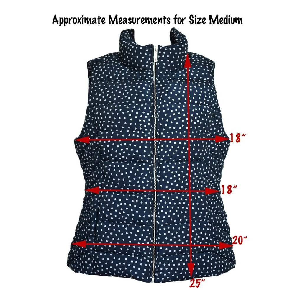 Tommy Hilfiger Women's Jacket Puffer Vest Midnight Polka Dot Size M - Picture 5 of 5